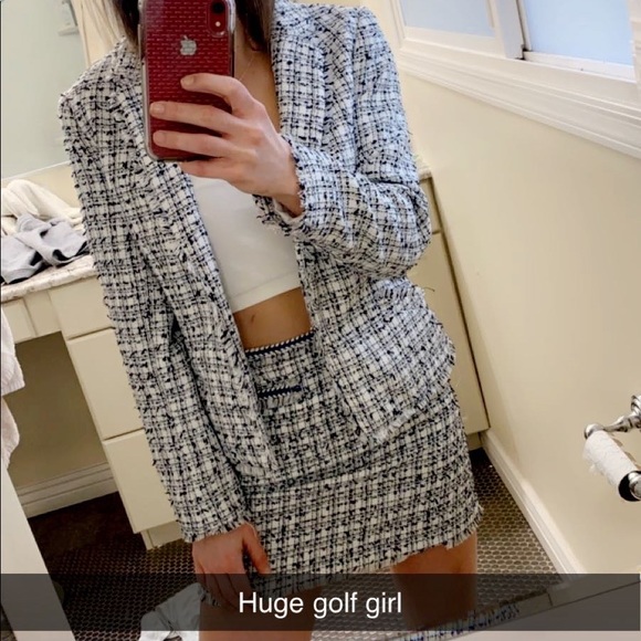 h&m skirt and blazer set